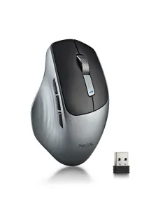 NGS Lush-RB Ratón Inalámbrico Multimodo 1600DPI Grafito Botones Silenciosos