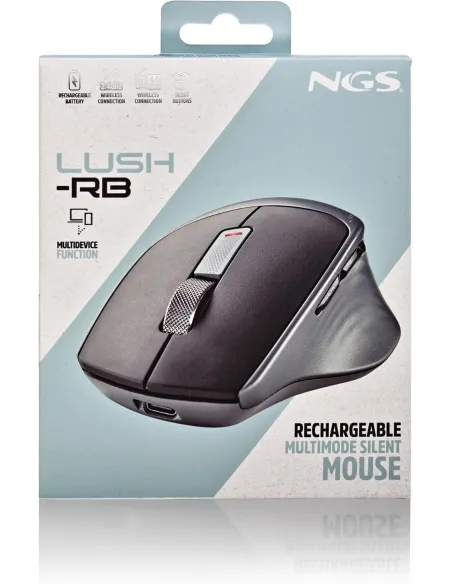 NGS LUSH-RB ratón multimodo recargable para 3 equipos