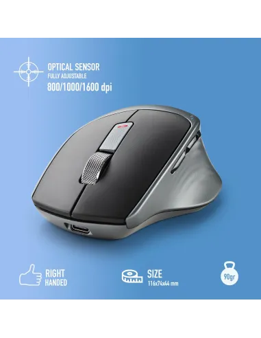 NGS LUSH-RB ratón multimodo recargable para 3 equipos