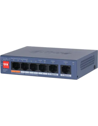 Dahua CS4006-4ET2GT-60 4 Puertos PoE 2 Gigabit Gestión Nube