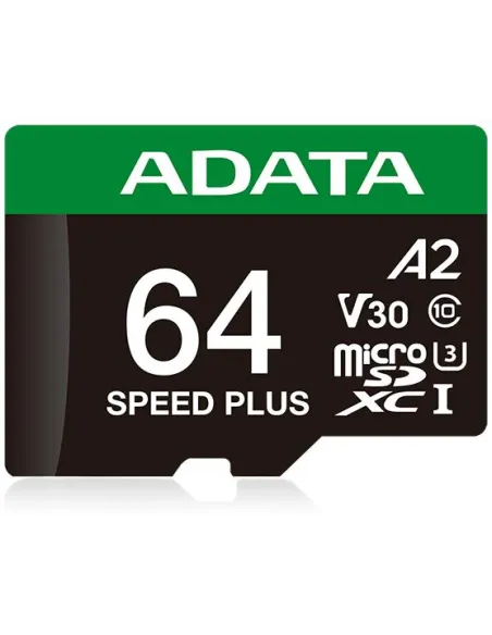 ADATA Speed Plus 64 GB microSDXC UHS-I U3 A2 V30 Clase 10