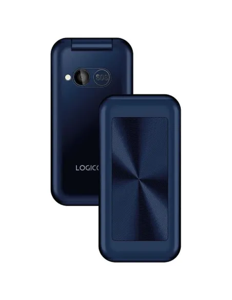 LOGICOM Fleep 450 azul: teléfono con tapa 4G ,dual SIM y SOS