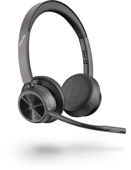 Auriculares Teams HP Poly Voyager 4320-M con base de carga