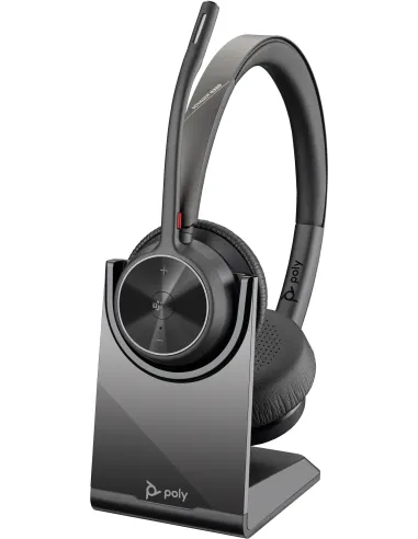 Auriculares Teams HP Poly Voyager 4320-M con base de carga