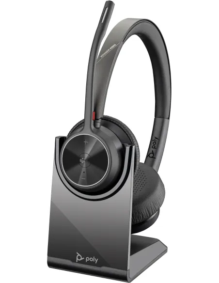 Auriculares Teams HP Poly Voyager 4320-M con base de carga