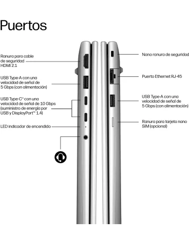 Portátil trabajo HP ProBook 4 G2ah DU1C5AT de  16" y W11 Pro