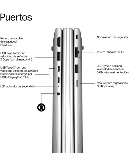 Portátil trabajo HP ProBook 4 G2ah DU1C5AT de  16" y W11 Pro