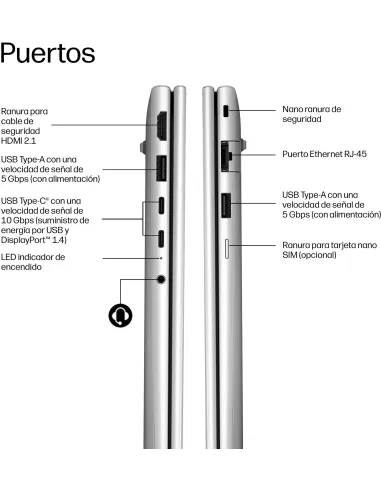 Portátil profesional HP ProBook 4 G2a 16 DU1C6AT con W11 Pro