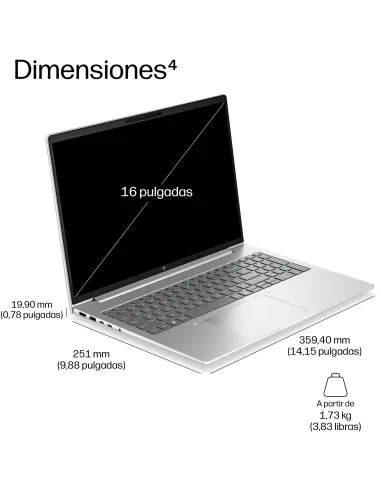 Portátil profesional HP ProBook 4 G2a 16 DU1C6AT con W11 Pro