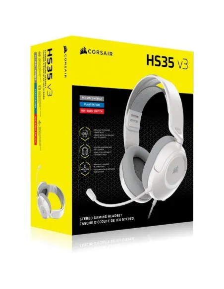 Corsair HS35 V3 blancos auriculares gaming cable jack 3.5