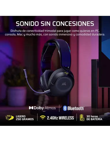 Corsair HS35 v3 WIRELESS Carbón auriculares gaming jack 3.5