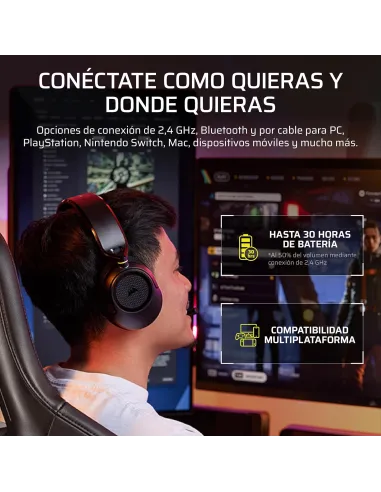 Corsair HS35 v3 WIRELESS Carbón auriculares gaming jack 3.5