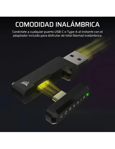 Corsair HS35 v3 WIRELESS Carbón auriculares gaming jack 3.5