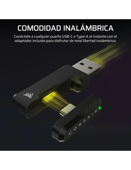 Corsair HS35 v3 WIRELESS Carbón auriculares gaming jack 3.5