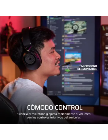 Corsair HS35 v3 WIRELESS Carbón auriculares gaming jack 3.5