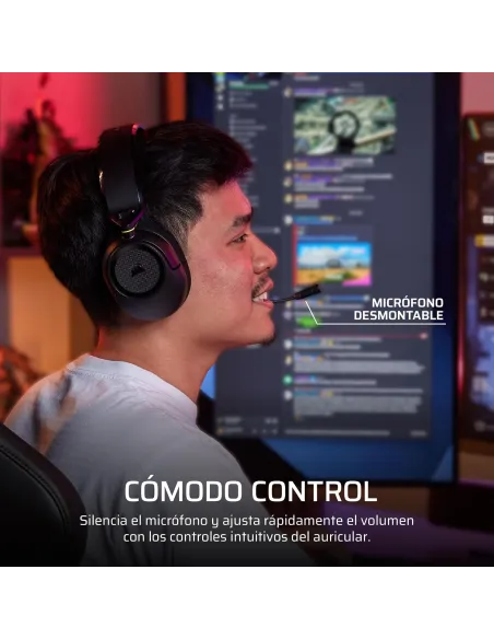 Corsair HS35 v3 WIRELESS Carbón auriculares gaming jack 3.5