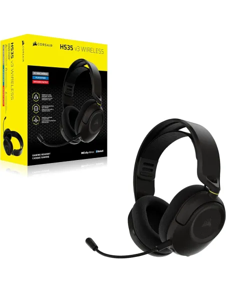 Corsair HS35 v3 WIRELESS Carbón auriculares gaming jack 3.5