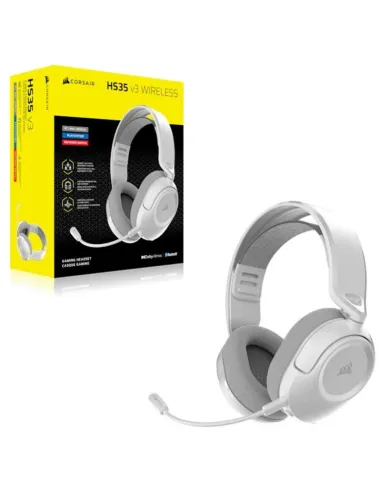 Corsair HS35 v3 Wireless blancos gaming tri-modo 250g