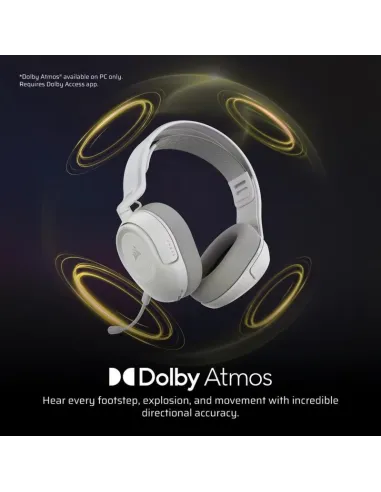 Corsair HS35 v3 Wireless blancos gaming tri-modo 250g