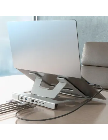 Soporte portátil AISENS ASUC-7P045-GR dock USB-C 7 en 1