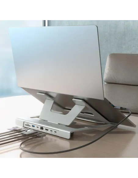 Soporte portátil AISENS ASUC-7P045-GR dock USB-C 7 en 1