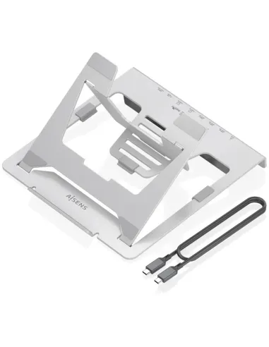 Soporte portátil AISENS ASUC-7P046-GR doble HDMI 4K