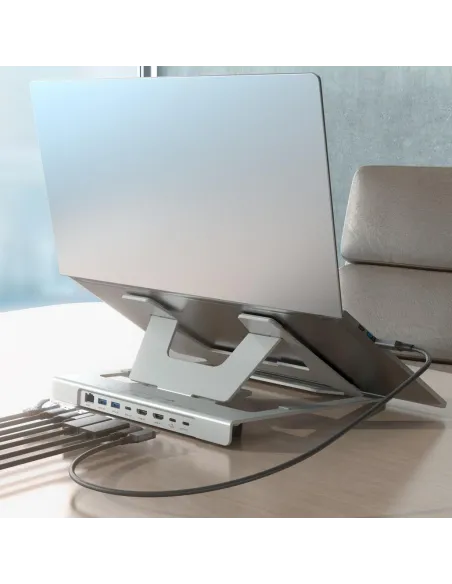 Soporte portátil AISENS ASUC-7P046-GR doble HDMI 4K