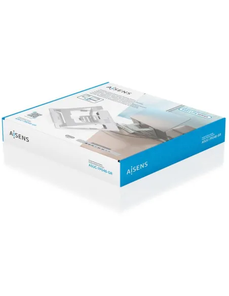 Soporte portátil AISENS ASUC-7P046-GR doble HDMI 4K