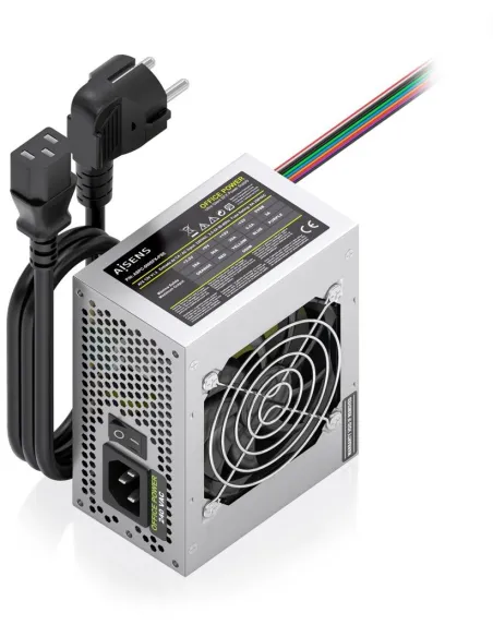 AISENS ASPC-500SFX-PSE Fuente de Alimentación SFX 500W con Cable de Alimentación OEM Plata