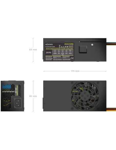 Fuente TFX AISENS ASPC-500TFX-SEOBK 500W negra TFX 2.0