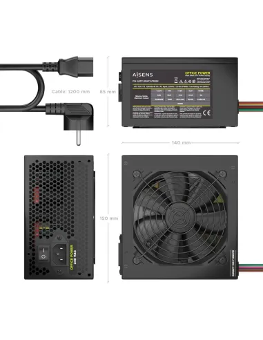 Fuente ATX AISENS ASPC-500ATX-PSEBK 500W con cable