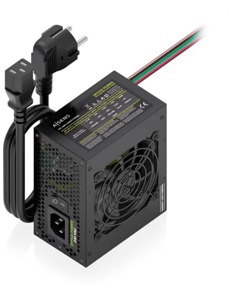 AISENS ASPC-500SFX-PSEBK Fuente de Alimentación SFX 500W con Cable de Alimentación OEM Negra