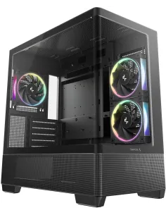 DeepCool CG380U 3F Negro Caja micro ATX panorámica con cristal curvado-CAJA65959