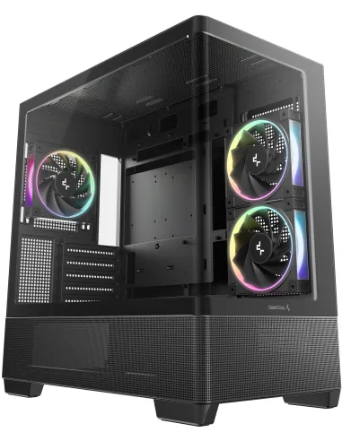 DeepCool CG380U 3F Negro Caja micro ATX panorámica con cristal curvado