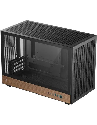 DeepCool CH260 WOOD Negro Madera Micro ATX Vidrio Templado Gaming