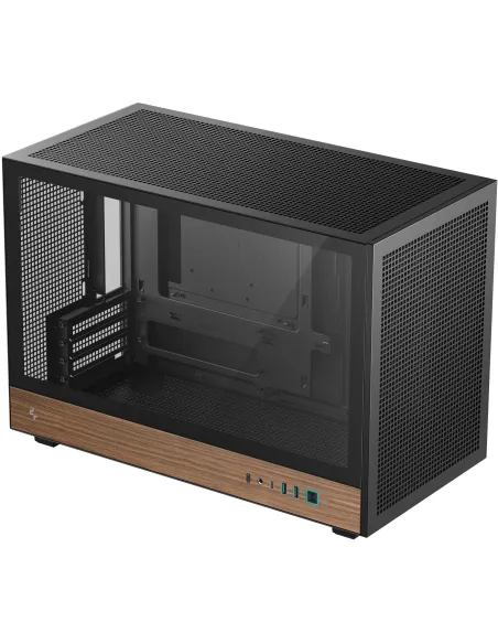 DeepCool CH260 WOOD Negro Madera Micro ATX Vidrio Templado Gaming