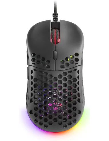 Mars Gaming MM55 Negro Ratón Gaming RGB 12800 DPI , Switches Mecánicos Programables HUANO