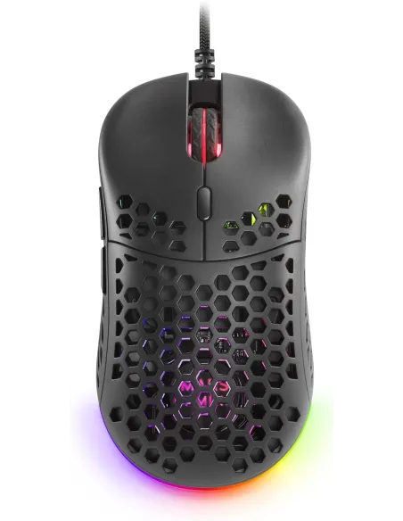 Mars Gaming MM55 Negro Ratón Gaming RGB 12800 DPI , Switches Mecánicos Programables HUANO