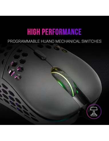 Mars Gaming MM55 negro: ratón gaming ligero de 55 g