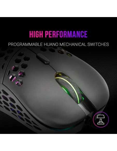 Mars Gaming MM55 negro: ratón gaming ligero de 55 g