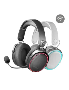Mars Gaming MHW-QUASAR Auriculares Inalámbricos con iluminación RGB y micrófono extraíble-MAUAMI1386