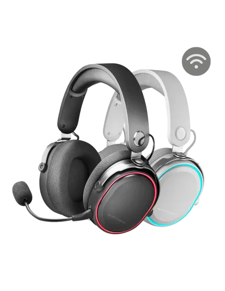 Mars Gaming MHW-QUASAR Auriculares Inalámbricos con iluminación RGB y micrófono extraíble