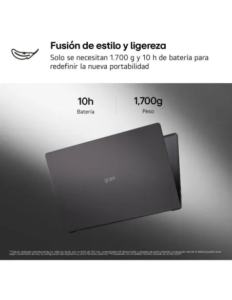 Portátil UltraBook LG Gram Book 15U50U-G.AA55BN con W11 Home