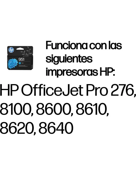 HP 951 Cartucho Tinta Original Cian para OfficeJet Pro