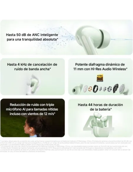 Xiaomi Redmi Buds 8 Verde : Auriculares TWS con ANC 50 dB