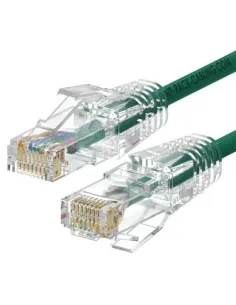 WP WPC-PAT-6AU010G-S Cable de Red Cat6a U/UTP 1 m Verde Transparente-1411820
