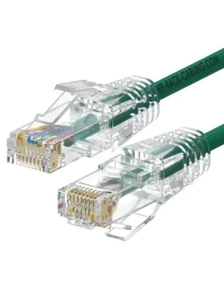 WP WPC-PAT-6AU010G-S Cable de Red Cat6a U/UTP 1 m Verde Transparente