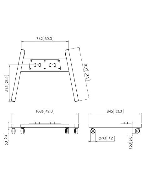 Vogel's PFT 8530B: bastidor trolley XL hasta 160 kg
