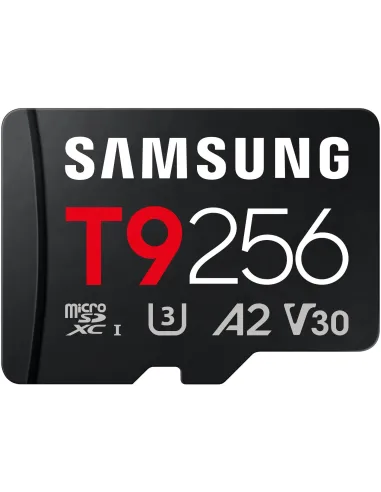 Samsung T9 microSDXC 256 GB U3 V30 A2 rápida para vídeo 4K