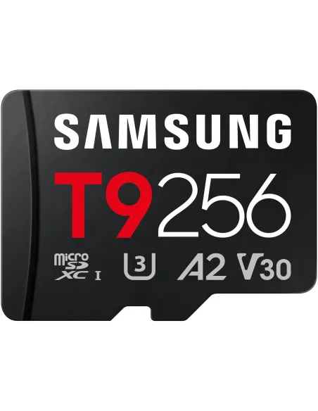 Samsung T9 microSDXC 256 GB U3 V30 A2 rápida para vídeo 4K